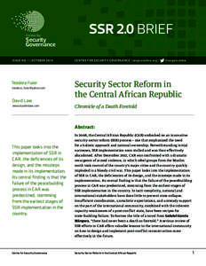 ISSUE NO. 1 | OC TOBERCentre for Security Governance