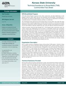 New Jersey Institute of Technology Technical Assistance to Brownfields (TAB) Communities Fact Sheet