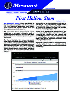 www.mesonet.org  Volume 6 — Issue 1 — January 2015 connection