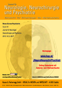 News-Screen Psychiatrie Aigner M Journal für Neurologie Neurochirurgie und Psychiatrie 2015; 16 (1), 36-37