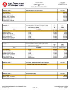 Tabulation of Bids Proposal Number: 11374 For MISCELLANEOUS VEHICLE USE ITEMS Bidders For Group: 1