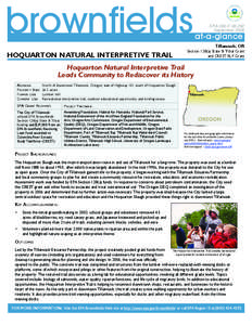 Hoquarton Natural Interpretive Trail Leads Community to Rediscover its History (September 2008)