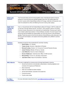 Financial literacy / Organisation for Economic Co-operation and Development / Personal finance / Unbanked / Linah Mohohlo / Richard Cordray / United States Consumer Financial Protection Bureau / Underbanked / Federal Reserve Bank of Chicago / Financial economics / Economics / Finance