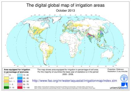 The digital global map of irrigation areas - version 5