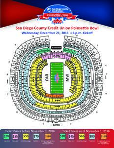 2016 Poinsettia Bowl Ticket Map