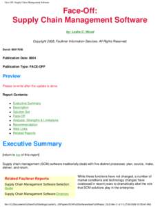 Face-Off: Supply Chain Management Software