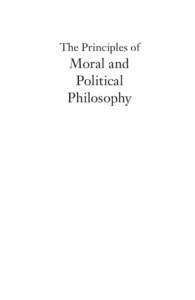 The Principles of  Moral and Political Philosophy