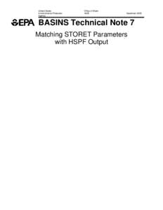 BASINS Technical Note 7: Matching STORET Parameters with HSPF Output