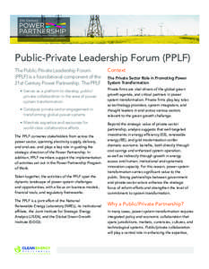 Public-Private Leadership FOrum (PPLF)