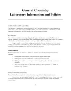 Microsoft Word - General Chemistry Lab Information and Policies