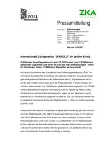 ZOLLKRIMINALAMT  Pressemitteilung HERAUSGEBER:  KONTAKT: