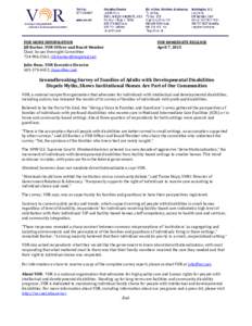 FOR MORE INFORMATION Jill Barker, VOR Officer and Board Member Chair, Issues Oversight Committee;   FOR IMMEDIATE RELEASE