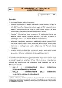 F27_2  DETERMINAZIONE DELLE ESPOSIZIONI SCADUTE/SCONFINANTI Tipo intermediario