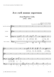 Ave cœli munus supernum (Jean-Baptiste Lully)  Ave cœli munus supernum