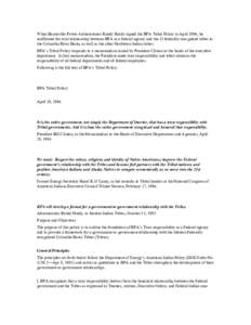 Tribal sovereignty in the United States / Native Americans in the United States / Native American Graves Protection and Repatriation Act / Adivasi / Bonneville Power Administration / Bisphenol A / Americas / History of the United States / Sovereignty