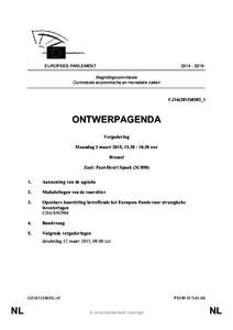 EUROPEES PARLEMENT[removed]Begrotingscommissie Commissie economische en monetaire zaken