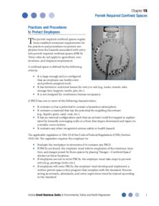 Chapter 15 Permit-Required Confined Spaces Practices and Procedures to Protect Employees