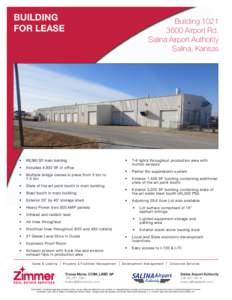 BUILDING FOR LEASE Building[removed]Airport Rd. Salina Airport Authority