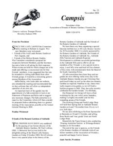No. 23 November 2004 Campsis Campsis radicans Trumpet Flower Beverley Graham 1994