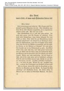 Sera, Sonnwendbriefe, Friedenssonnwende: Sera Kreis Booklets, Box 25, Folder 101 Papers of Rudolf Carnap, , ASP, Special Collections Department, University of Pittsburgh. Sera, Sonnwendbriefe,