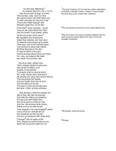 To His Coy Mistress1 by Andrew Marvell[removed]Had we but world enough, and time This coyness, Lady, were no crime. We would sit down and think which way To walk, and pass our long love’s day.