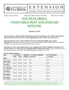 Hemiptera / Agricultural pest insects / Insecticides / Whitefly / Neonicotinoid / Silverleaf whitefly / Tomato / Spodoptera ornithogalli / Hurricane Irene / Geography of Florida / Spodoptera / Florida