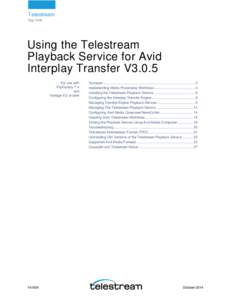 Telestream App Note Using the Title Telestream