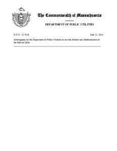 The Commonwealth of Massachusetts —— DEPARTMENT OF PUBLIC UTILITIES D.P.U[removed]B