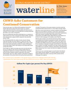 CITRUS HEIGHTS WATER DISTRICT  waterline In This Issue: •	2015 Rates Adopted