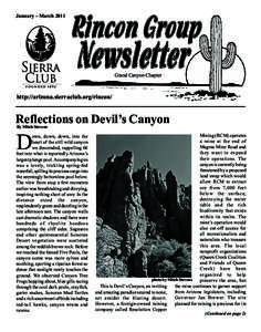 January – March[removed]Grand Canyon Chapter http://arizona.sierraclub.org/rincon/