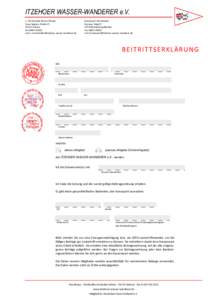 Itzehoer Wasser-Wanderer e.V. - Formular Beitrittserklärung mit SEPA-Mandat