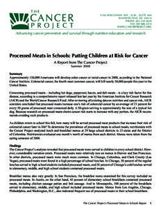 Cancer Project Cancer Project Processed Meat Report v2.indd