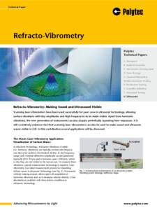 Technical Paper  Refracto-Vibrometry Polytec Technical Papers A Aerospace