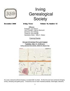 Irving Genealogical Society December[removed]Irving, Texas