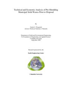 Technical and Economic Analysis of the Shredding of MSW Prior to Landfill and Incineration Disposal