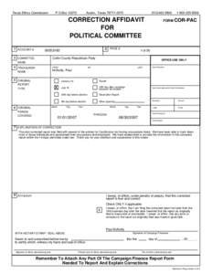 Texas Ethics Commission  P.O.Box[removed]Austin, Texas[removed]