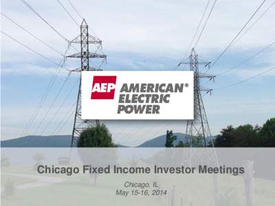 Chicago Fixed Income Investor Meetings Chicago, IL May 15-16, 2014 “Safe Harbor” Statement under the Private Securities Litigation Reform Act of 1995