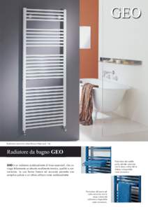 GEO  Radiatore verniciato colore Bianco Perla (cod. 16) Radiatore da bagno GEO Particolare del cestello