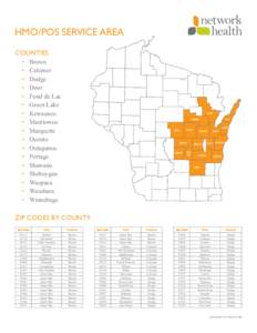 HMO/POS SERVICE AREA COUNTIES 