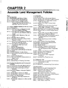 CHAPTER 2 Areawide Land Management Policies Page 2-1 Introduction 2-2 Coordination and Public Notice