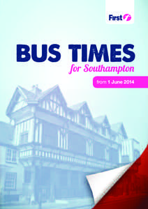 for Southampton from 1 June 2014 contents Service Number