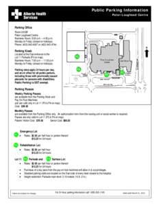 Public Parking Information and Map- Peter Lougheed Centre