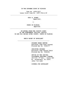 IN THE SUPREME COURT OF FLORIDA Case No. SC05-1617 Lower Court Case No[removed]A CF ___________________________________________________________ PAUL H. EVANS, Appellant,