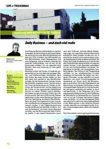 GIPS + TROCKENBAU  Spektrum 80, Ausgabe November 2015 Sanierung MFH Rütistrasse 10, Zollikon