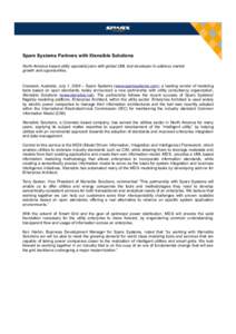 Sparx Systems Partners with Xtensible Solutions North America based utility specialist joins with global UML tool developer to address market growth and opportunities. Creswick, Australia, July 1, 2009 – Sparx Systems 