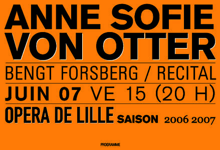 ©Denise Grünstein / Deutsche Grammophon.  RECITAL ANNE SOFIE VON OTTER	 Anne Sofie Von Otter mezzo soprano Bengt Forsberg piano