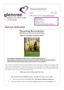 Newsletter SPRING 2015 ISSUE 18  Read all our news at www.glencree.ie.