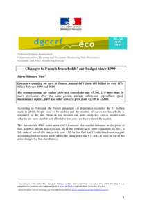 dgccrf éco n°14  budget auto en anglais