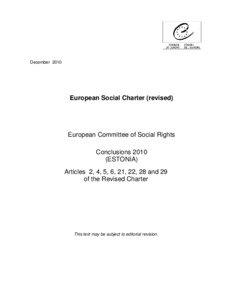 December[removed]European Social Charter (revised)