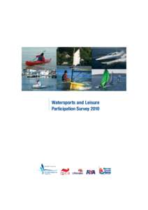 Watersports Survey Cover16:20 Page 1  Watersports and Leisure Participation SurveyBrought to you by: